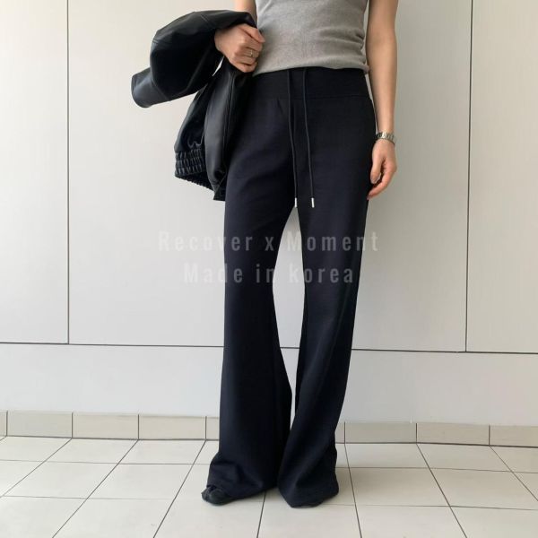 棉質休閒俐落直筒長褲 