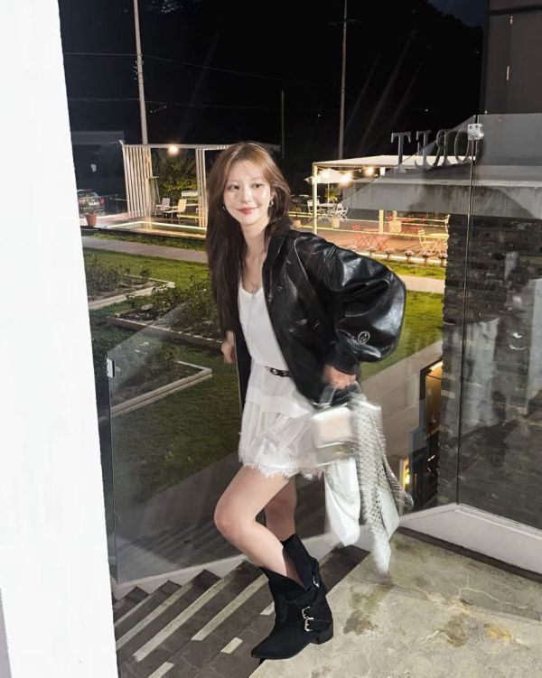 不規則蕾絲拼接洋裝 