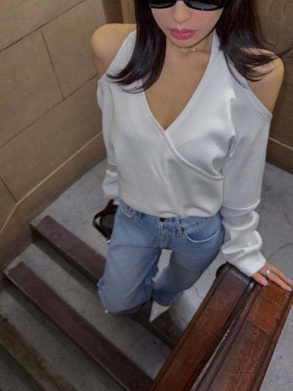 繞脖美背太空棉上衣 