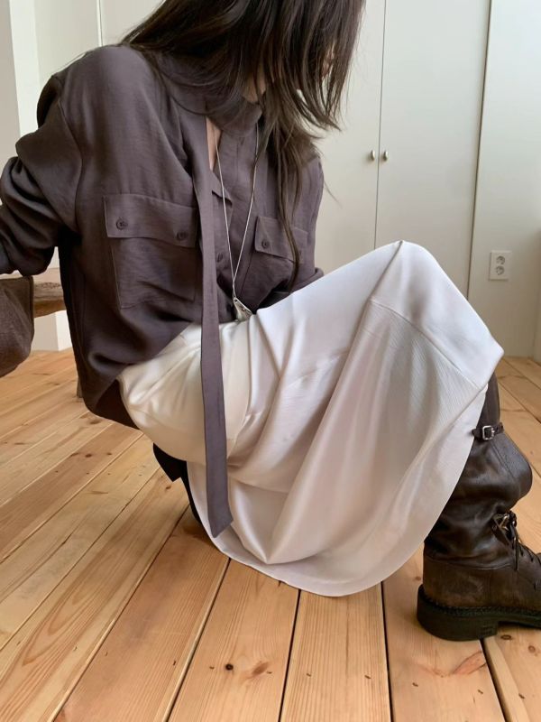 拼接設計極美長裙 