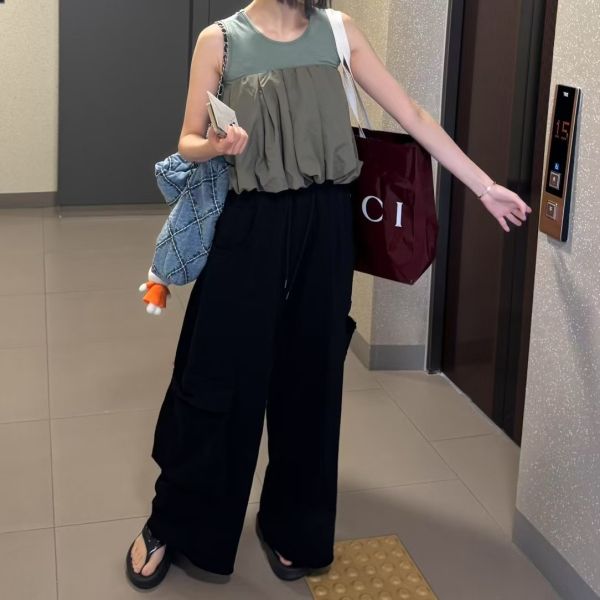 澎澎下擺棉感背心 