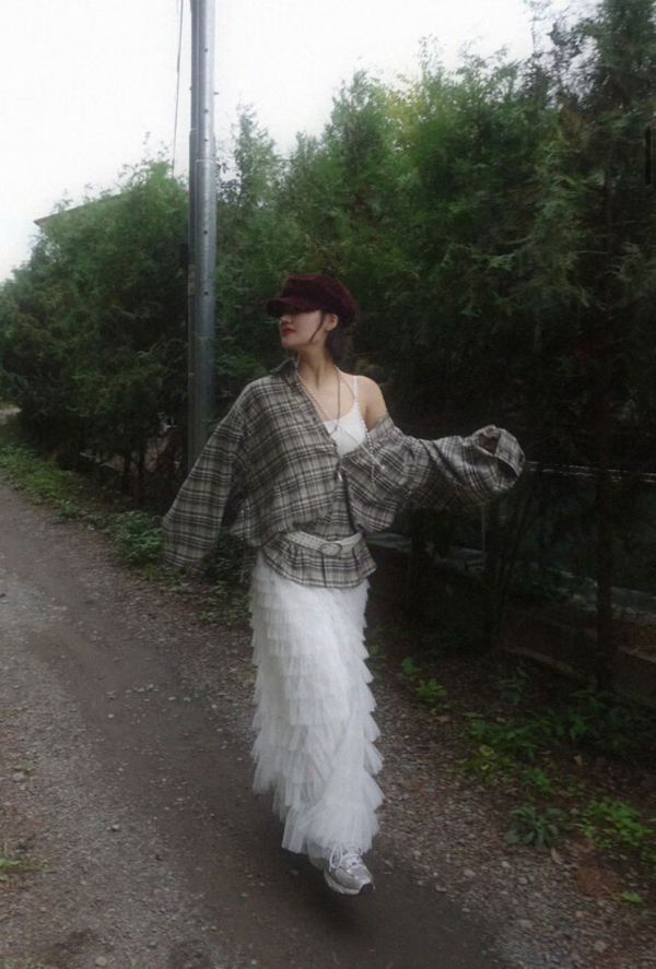 顯瘦澎澎蛋糕長裙 