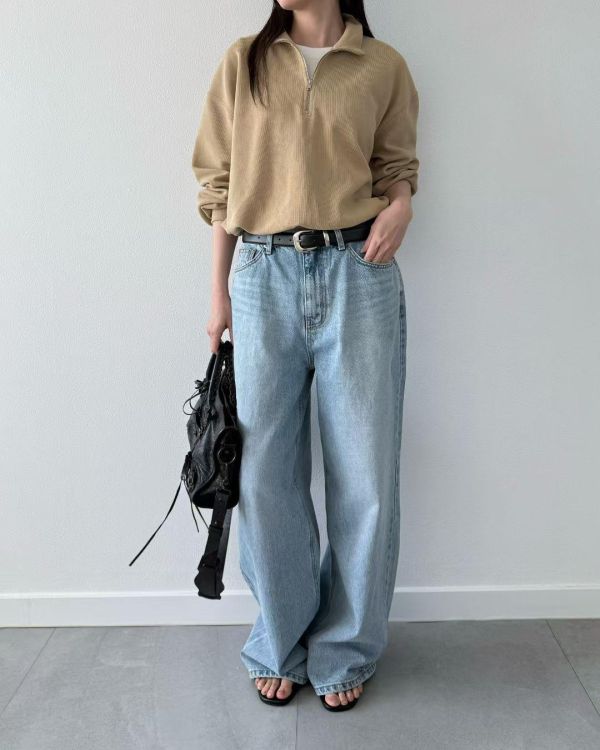 半拉鍊抽繩短款上衣 