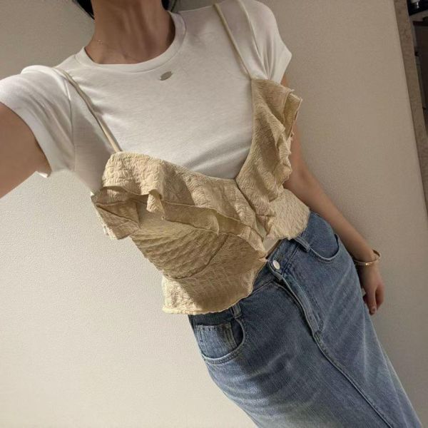 法式V領顯瘦上衣 