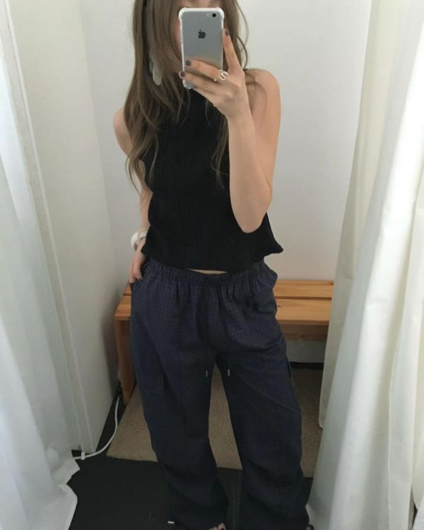 兩件式露肩皺褶上衣 