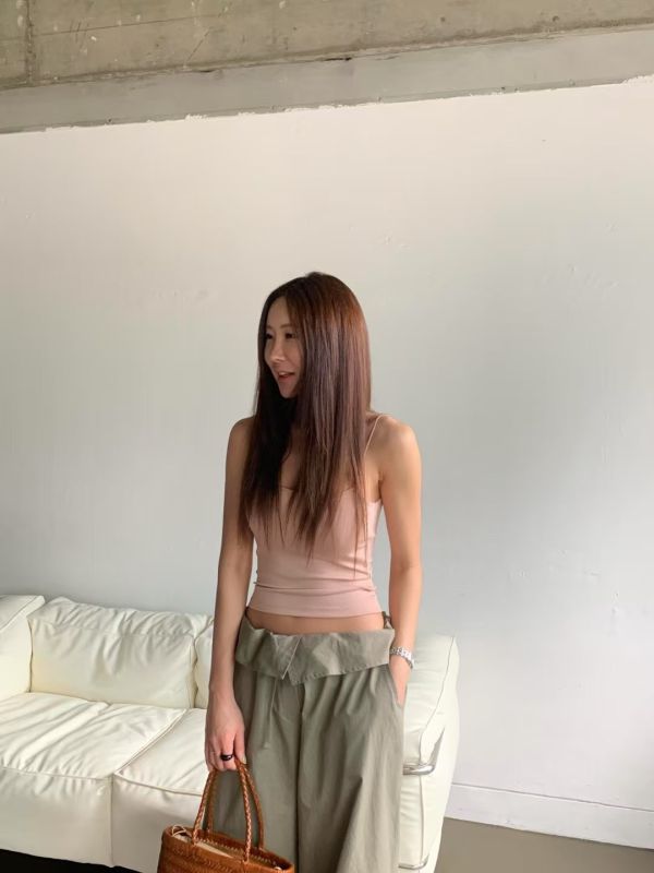 腰頭反摺無聲褲 