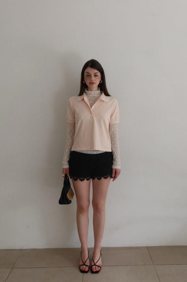 縷空雕花蕾絲短褲 