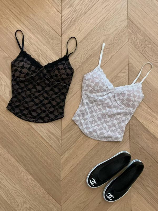 蕾絲美背吊帶背心 