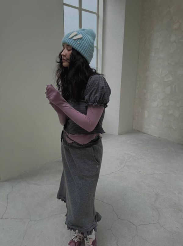 花邊裙襬半身裙 