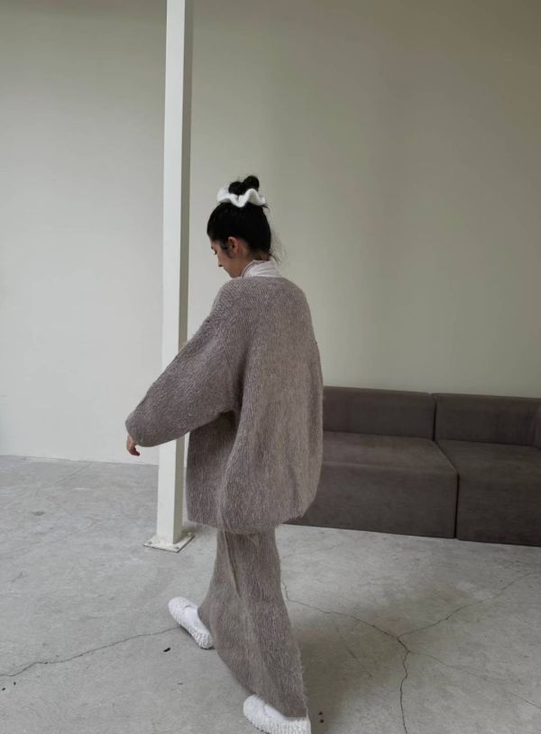 慵懶針織外套+針織長裙Set 