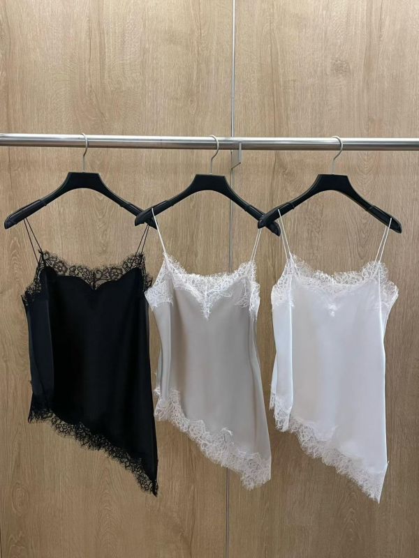 V領蕾絲拼接吊帶背心 