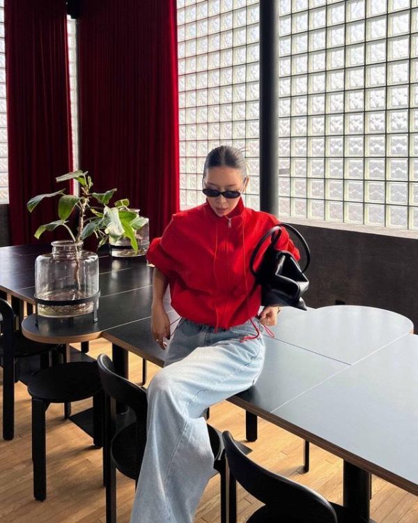 立領抽繩尼龍外套 