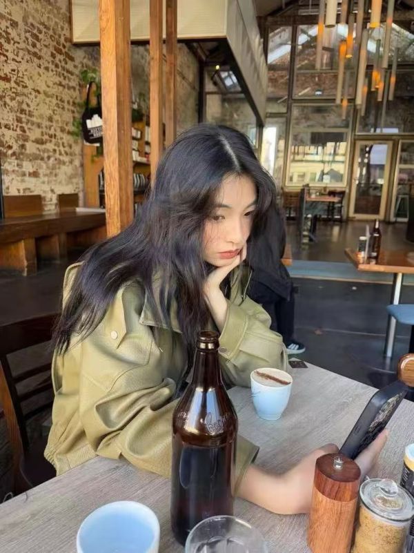 寬鬆百搭機車風衣外套 