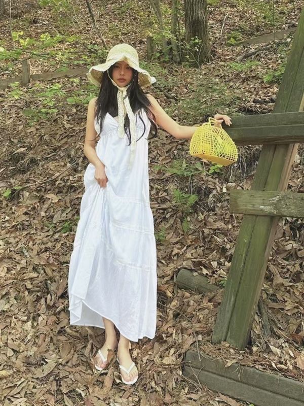 渡假風 V領性感洋裝 