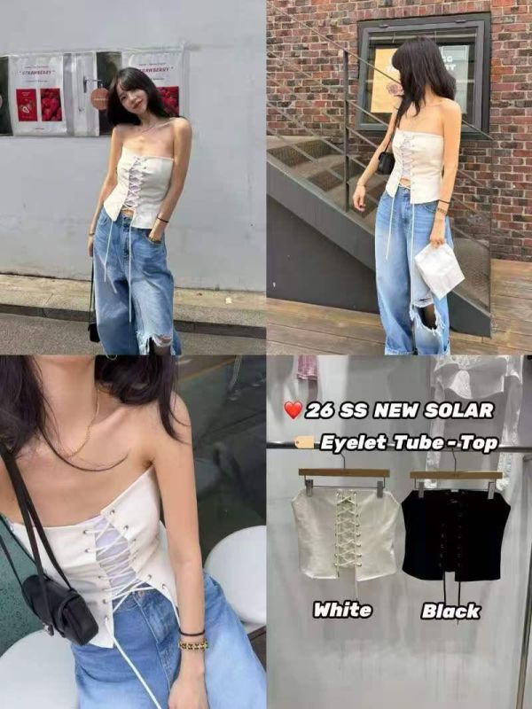 拉繩平口辣妹上衣 