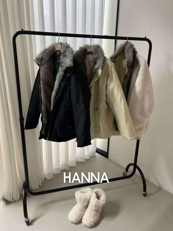 率性毛領毛絨寬鬆外套 