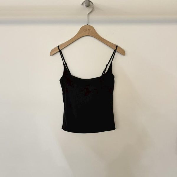 糖果色低領帶胸墊背心 