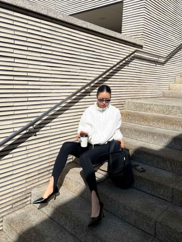 立領抽繩尼龍外套 