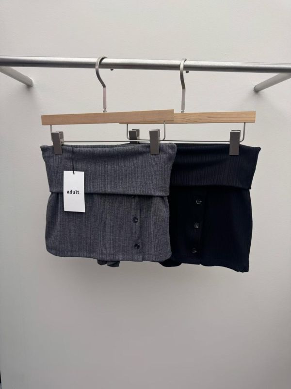 針織排扣短褲裙 