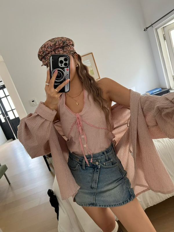 禮物綁帶蕾絲背心 