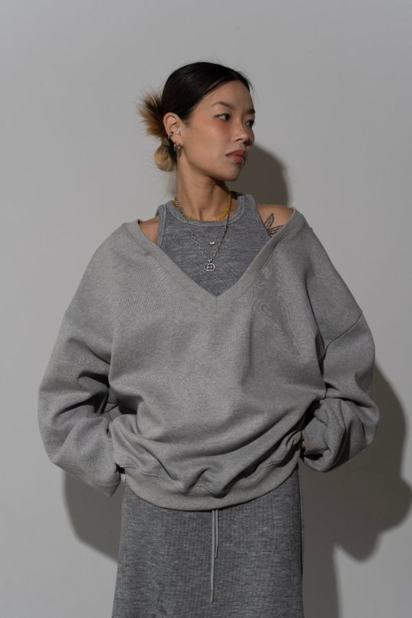 假兩件休閒上衣 