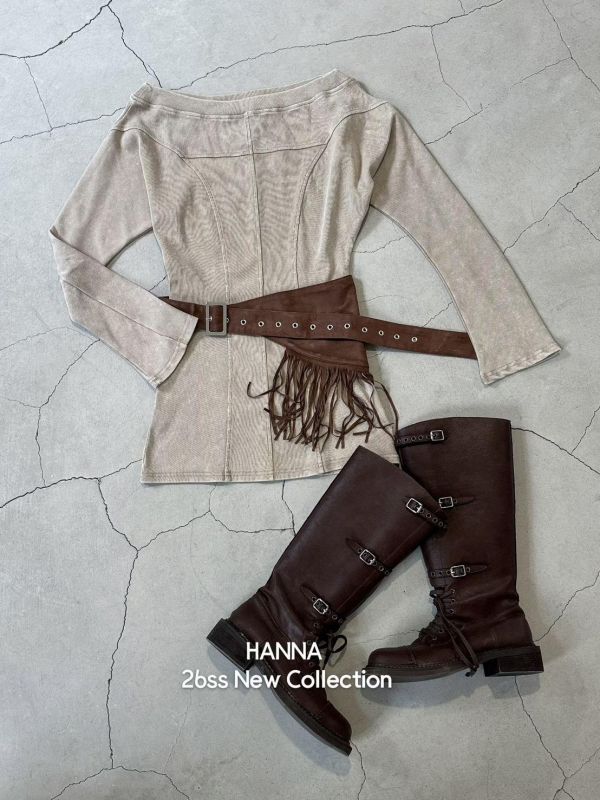 自帶腰身寬領水洗棉洋裝 