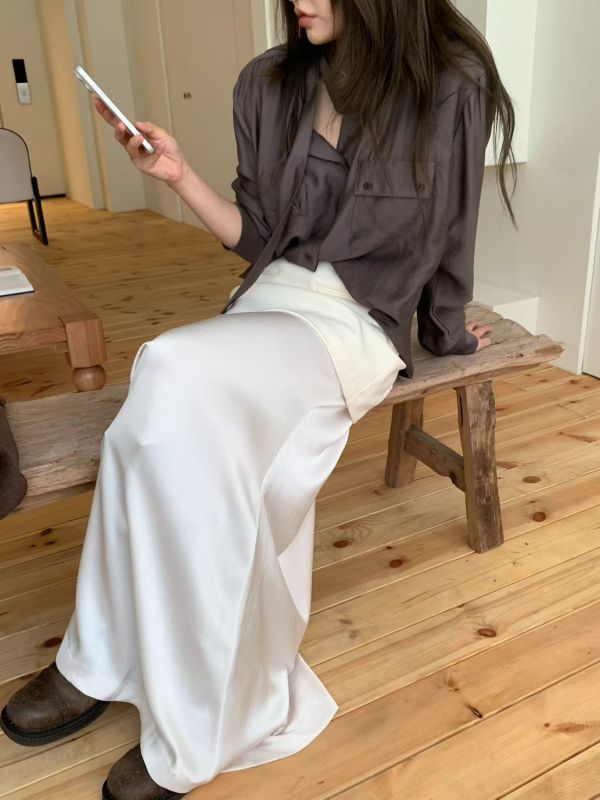 拼接設計極美長裙 