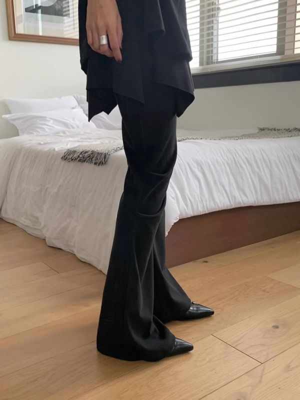 鬆緊腰假兩件褲裙 