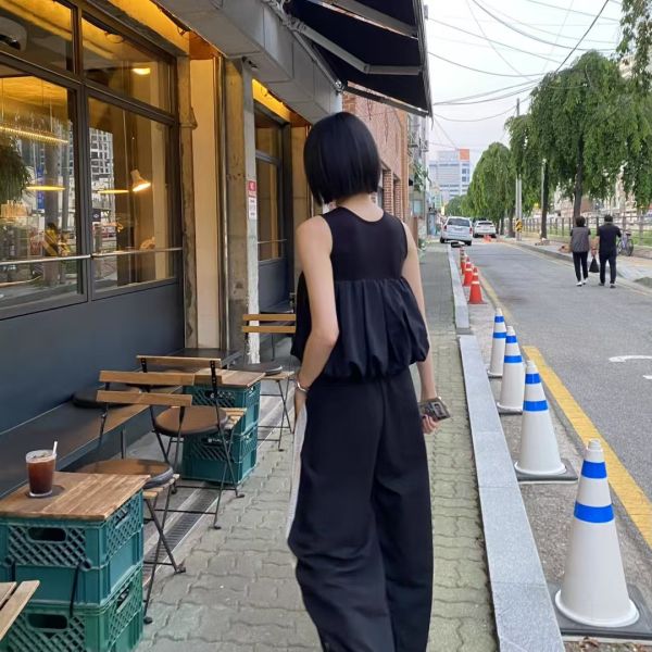 澎澎下擺棉感背心 