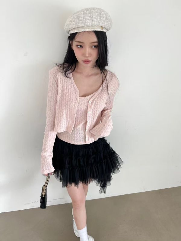 薄針織外套+背心Set 