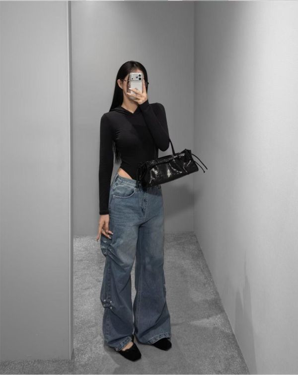 連帽彈性長袖連體衣 