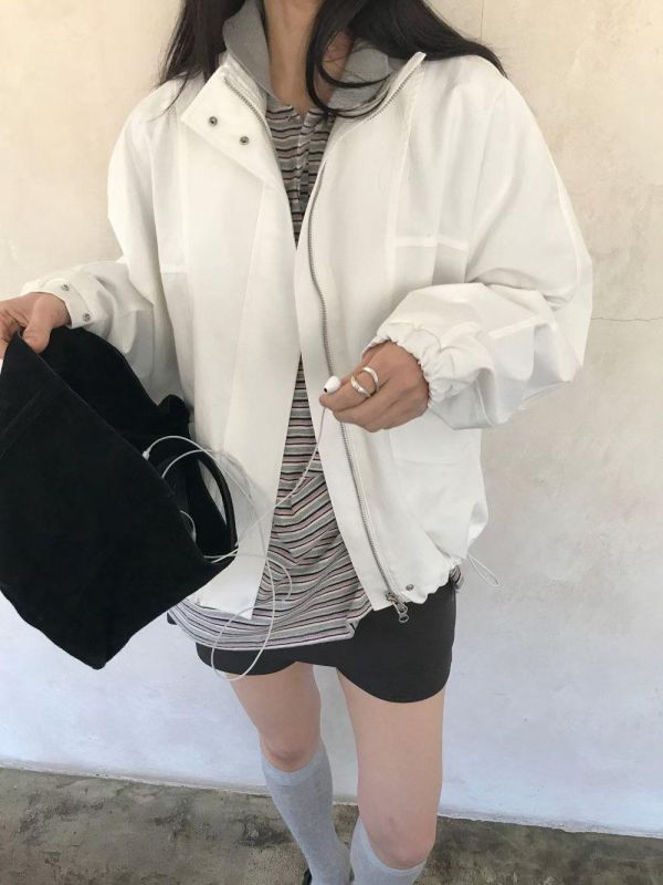 時髦立領挺版夾克外套 