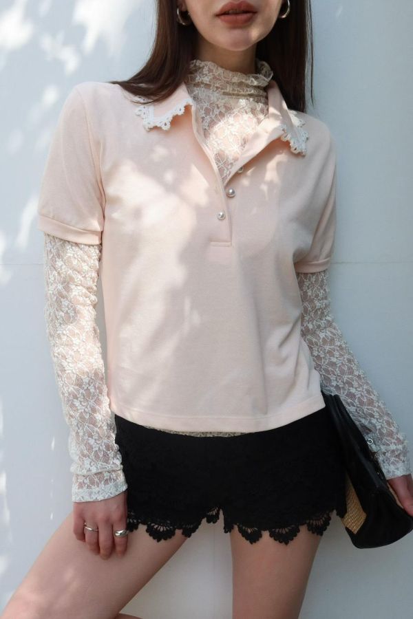 縷空雕花蕾絲短褲 