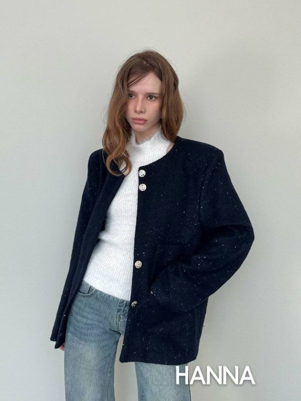 高領削肩針織背心 