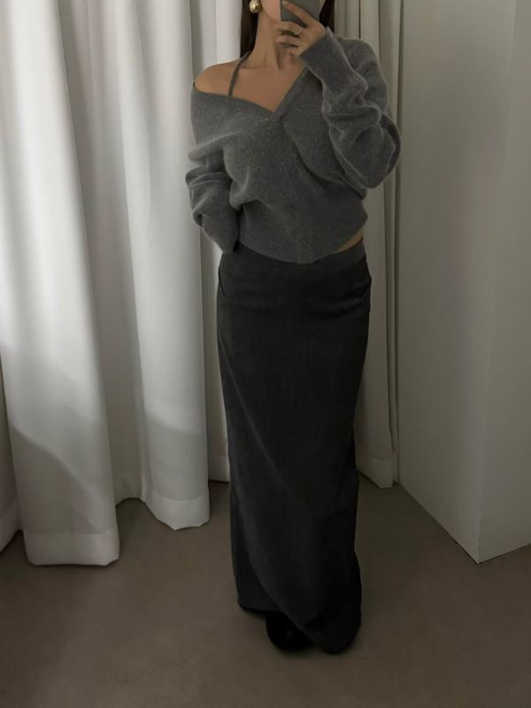 安哥拉羊毛繞脖上衣(羊毛65) 