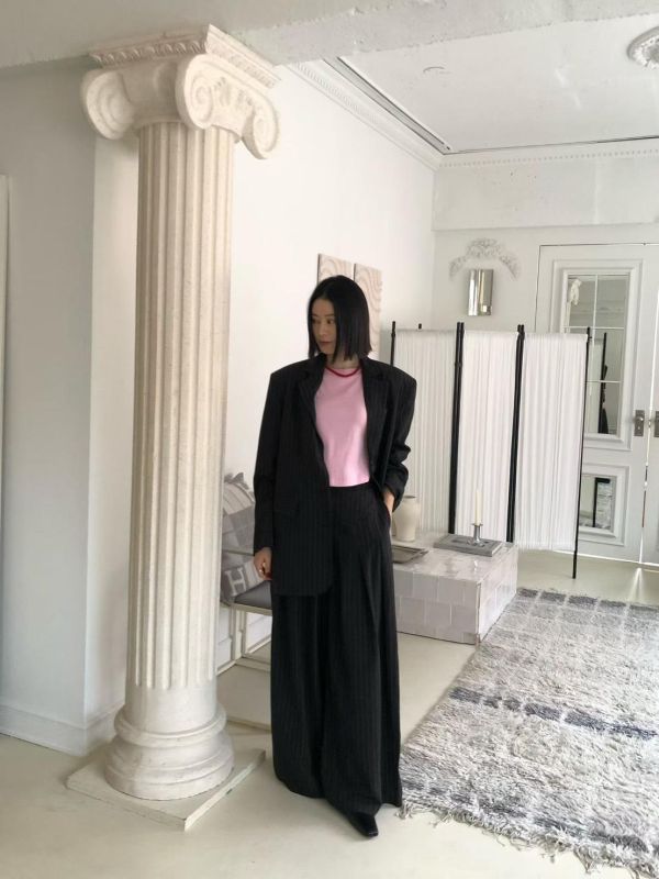 挺版側開衩西裝外套 