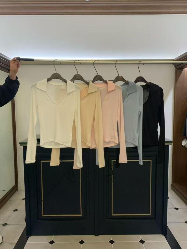 POLO領防曬透膚上衣 