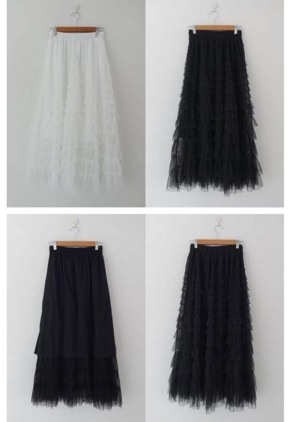 顯瘦澎澎蛋糕長裙 