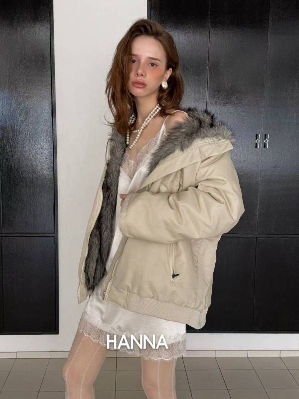 率性毛領毛絨寬鬆外套 