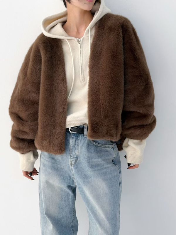 皮草休閒外套 