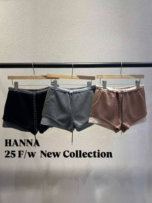 拼接設計針織小短褲 