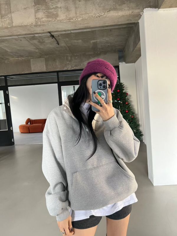 立領寬鬆休閒上衣 