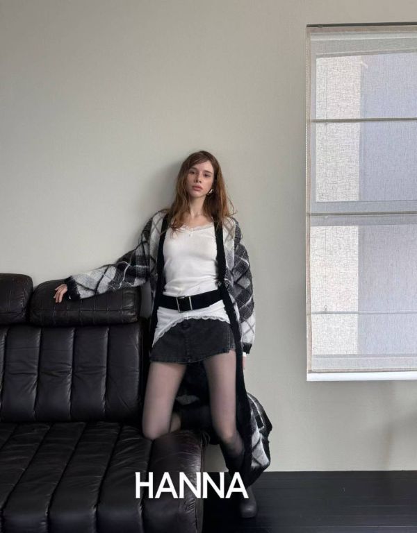 側開衩牛仔褲裙 