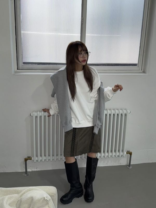 漸層蕾絲中長裙 