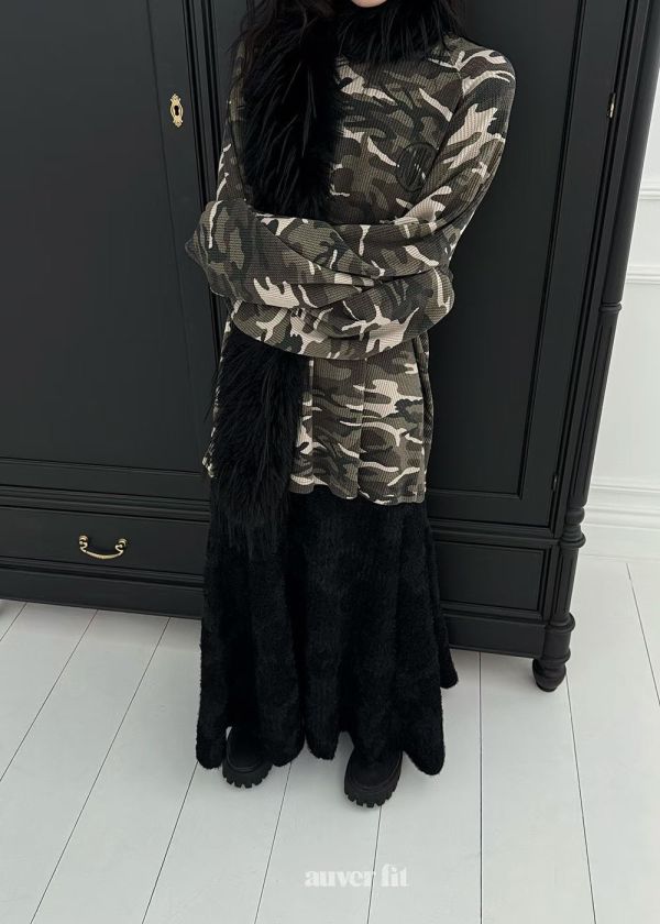 蕾絲花朵刺繡魚尾裙 