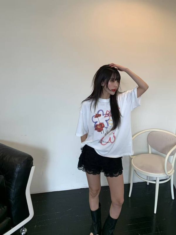 超美蕾絲緞帶短褲 