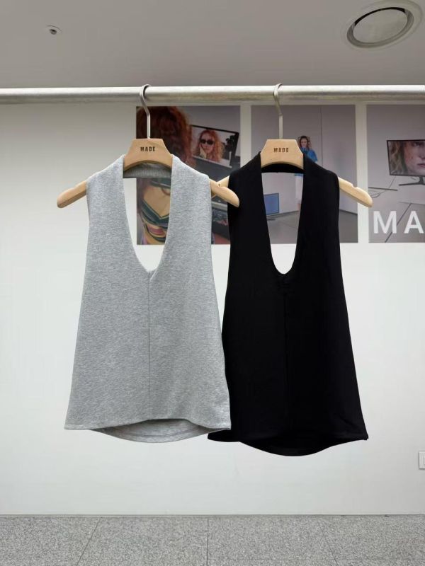 歐美款掛脖背心 