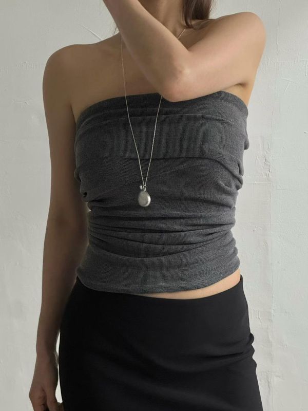 抓皺棉質平口背心 