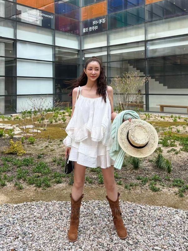 甜美綁帶不規格蛋糕上衣/鬆緊腰短褲裙 
