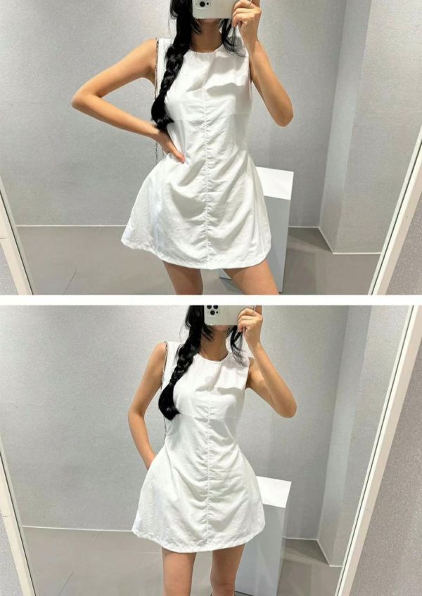 質感腰身短洋裝 